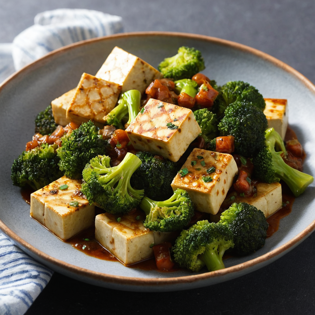 Salteado de tofu y brócoli