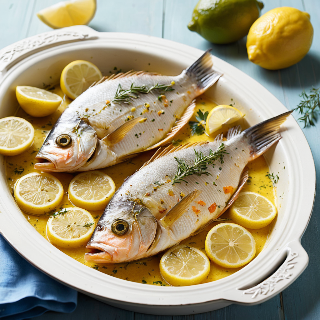 Pescado al horno con limón