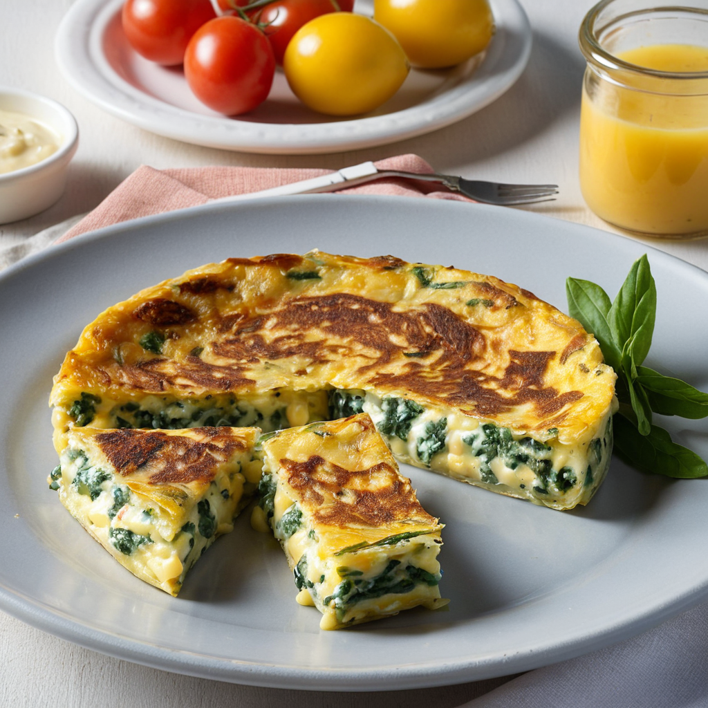 Tortilla de claras con espinacas